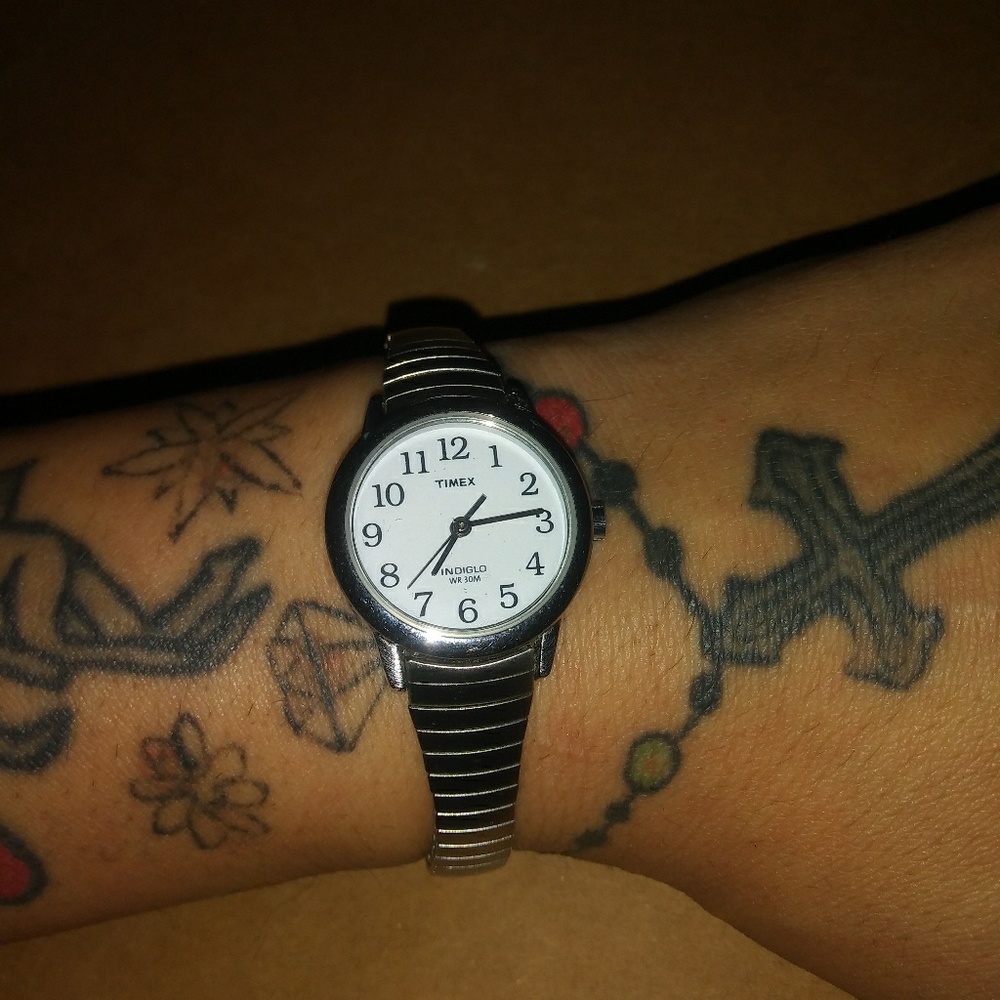 Mens vintage Timex Easy Reader silver Watch